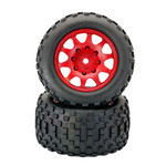 Power Hobby PHBPHT3275ARRMARED  Scorpion XL Belted Tires Viper Wheels Arrma Kraton Outcast 8S