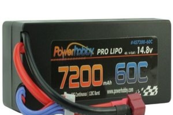 Powerhobby PHB4S720060CDNSHCS  4S 14.8V 7200MAH 60C w/ Deans Hard Case