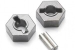 Traxxas 4954R )   Hex wheel hubs, steel (2)/ axle pins (2.5x12mm) (2)