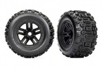 Traxxas 9672 Tires and wheels, assembled, glued (3.8' black wheels, Sledgehammer® tires, foam inserts) (2) 1:8
