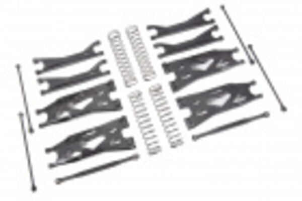 Traxxas 7895 Suspension kit, X-Maxx® WideMaxx®, black (includes front & rear suspension arms, front toe links, driveshafts, shock springs)