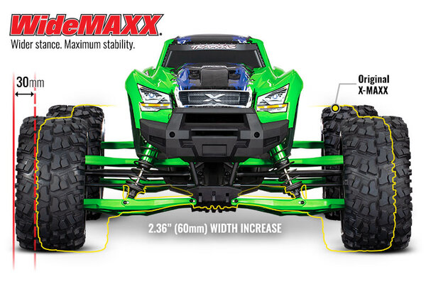 Traxxas 7895 Suspension kit, X-Maxx® WideMaxx®, black (includes front & rear suspension arms, front toe links, driveshafts, shock springs)