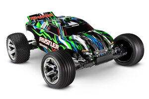 Traxxas 37076-74-GRN Rustler® VXL:  1/10 Scale Stadium Truck with TQi™ Traxxas Link™ Enabled 2.4GHz Radio System & Traxxas Stability Management (TSM)®