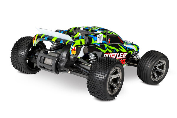 Traxxas 37076-74-GRN Rustler® VXL:  1/10 Scale Stadium Truck with TQi™ Traxxas Link™ Enabled 2.4GHz Radio System & Traxxas Stability Management (TSM)®