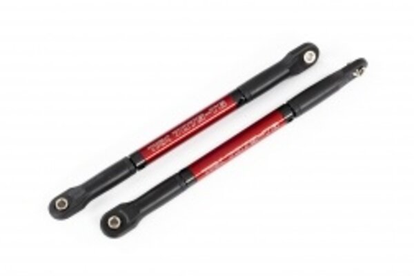Traxxas 8619R Push rods, aluminum (red-anodized), heavy duty (2) (assembled with rod ends and threaded inserts)