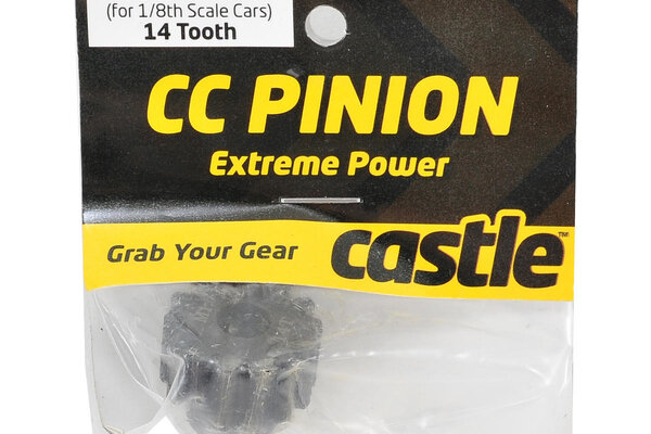 Castle Creations CSE010-0065-24  Castle Creations Mod 1.5 Pinion Gear w/8mm Bore (14T)