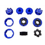 Hot Racing HRAXMX10X06  Hot Racing Traxxas X-Maxx Aluminum Locking 24mm Hex Hub Wheel Set (Blue)