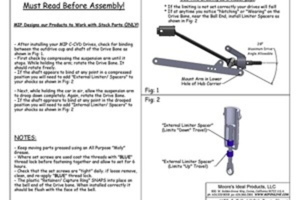 MIP - Moore's Ideal Products MIP8106  C-CVD Kit for Slash/Nitro Rustler and Stampede