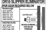 Exotek Racing EXO1942  DR10/DB10/SC10 Eliminator Pro Spur Mount (Kimbrough/Exotek Spurs)