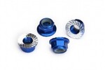 Traxxas 8447X Nuts, 5mm flanged nylon locking (aluminum, blue-anodized, serrated) (4) Traxxas 8447X Nuts, 5mm flanged nylon locking (aluminum, blue-anodized, serrated) (4)