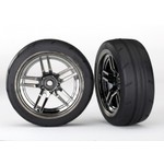 Traxxas 8373 Tires and wheels, assembled, glued (split-spoke black chrome wheels, 1.9' Response tires) (front) (2)