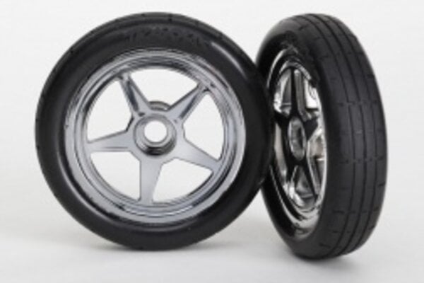 Traxxas 6975  T&W 5-SPOKE CHRM/FRNT DRAG TIR