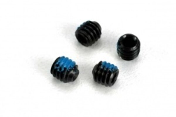 Traxxas 4897 Screws, set (grub) 4mm (6) (with threadlock)