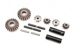 Traxxas 8982 Gear set, differential (output gears (2)/ spider gears (4)/ spider gear shaft (2)/ output shaft (2)/ 2.5X13.8 pin (2))