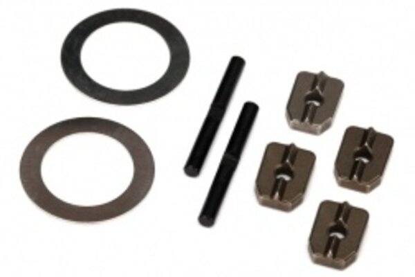 Traxxas 7783X Spider gear shaft (2)/ spacers (4)/16x23.5x.5 stainless washer (2) (for #7781X aluminum differential carrier)