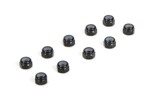 TLR (Team Losi Racing) TLR336004  M3 Aluminum Lock Nuts, Black (10)