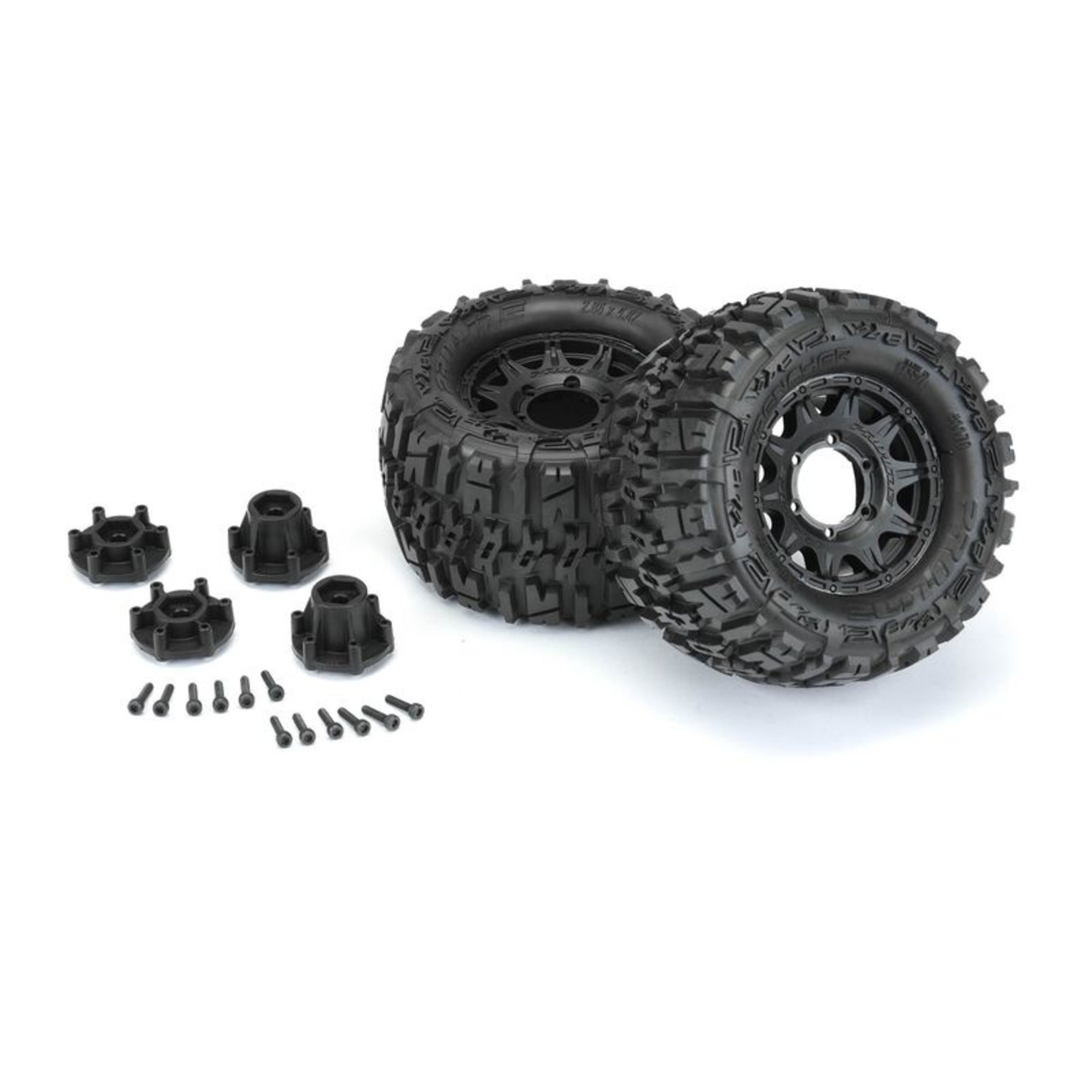PRO PRO117010  1/10 Trencher Front/Rear 2.8" MT Tires Mounted 12mm Blk Raid (2)