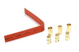 Eflite EFLA266  Gold Bullet Connector Set, 6.5mm (3)