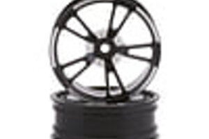 SSD RC SSD00450   SSD RC V Spoke Aluminum Front 2.2” Drag Racing Wheels (Black)