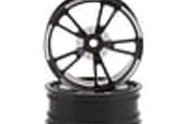 SSD RC SSD00450   SSD RC V Spoke Aluminum Front 2.2” Drag Racing Wheels (Black)