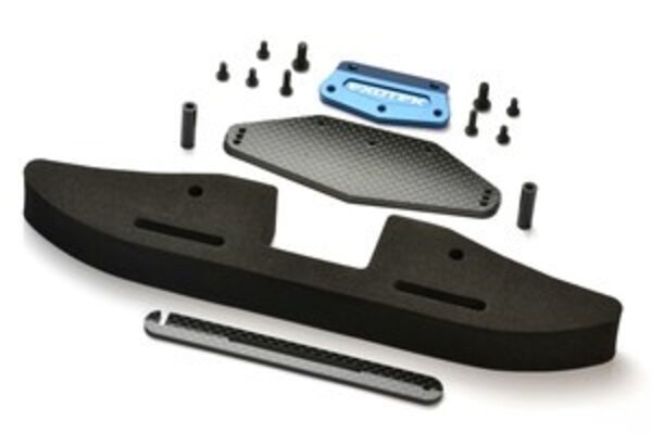 Exotek Racing EXO2092 Exotek Traxxas Drag Slash Front Bumper Set w/Mount & GNSS Holder