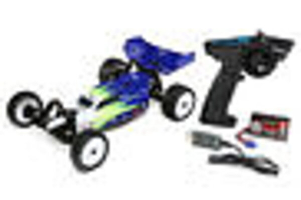 LOSI LOS01016T1  1/16 Mini-B 2WD Buggy Brushed RTR, Blue/White