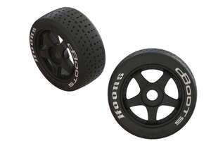 ARRMA ARA550062   dBoots Hoons 42/100 2.9 Pre-Mounted Belted Tires, White, 17mm Hex, 5-Spoke