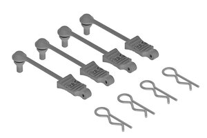 ARRMA AR390165 Body Clip Retainer 1/10 Scale Black (4)
