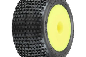 Proline Racing PRO1017712 1/18 Hole Shot Front/Rear Mini-T Tires Mounted 8mm Yellow Wheels