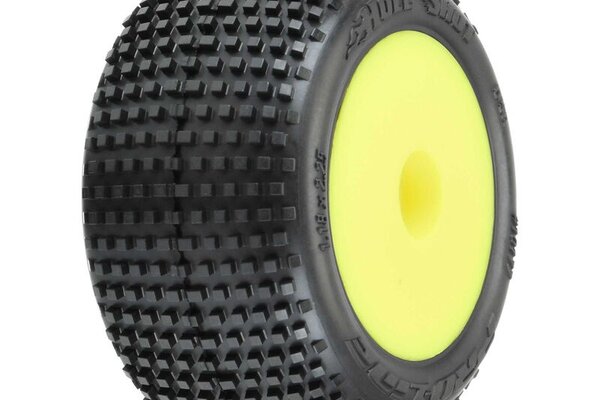 Proline Racing PRO1017712 1/18 Hole Shot Front/Rear Mini-T Tires Mounted 8mm Yellow Wheels