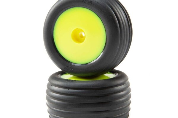 LOSI LOS41010  Directional Tires,Front,Mounted,Yellow: Mini-T 2.0