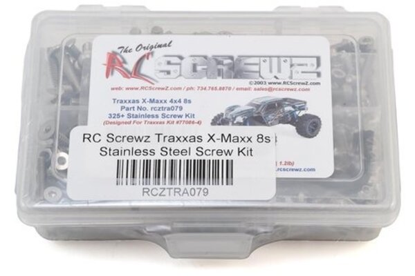 RC Screwz RCZTRA079 RC Screwz Traxxas X-Maxx 8S Stainless Steel Screw Kit