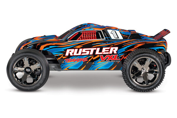 Traxxas 67076-4-ORNG Rustler® 4X4 VXL:  1/10 Scale Stadium Truck with TQi™ Traxxas Link™ Enabled 2.4GHz Radio System & Traxxas Stability Management (TSM)®