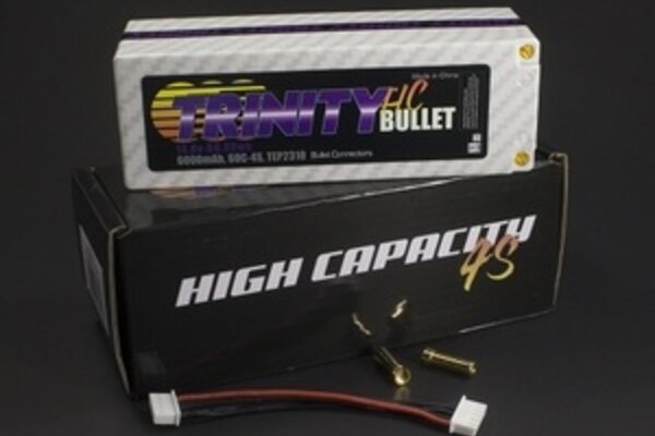 Trinity TRITEP2310  4S 14.8v 6000mah 60C 1/8 E-Buggy Pack with 5mm Bullets