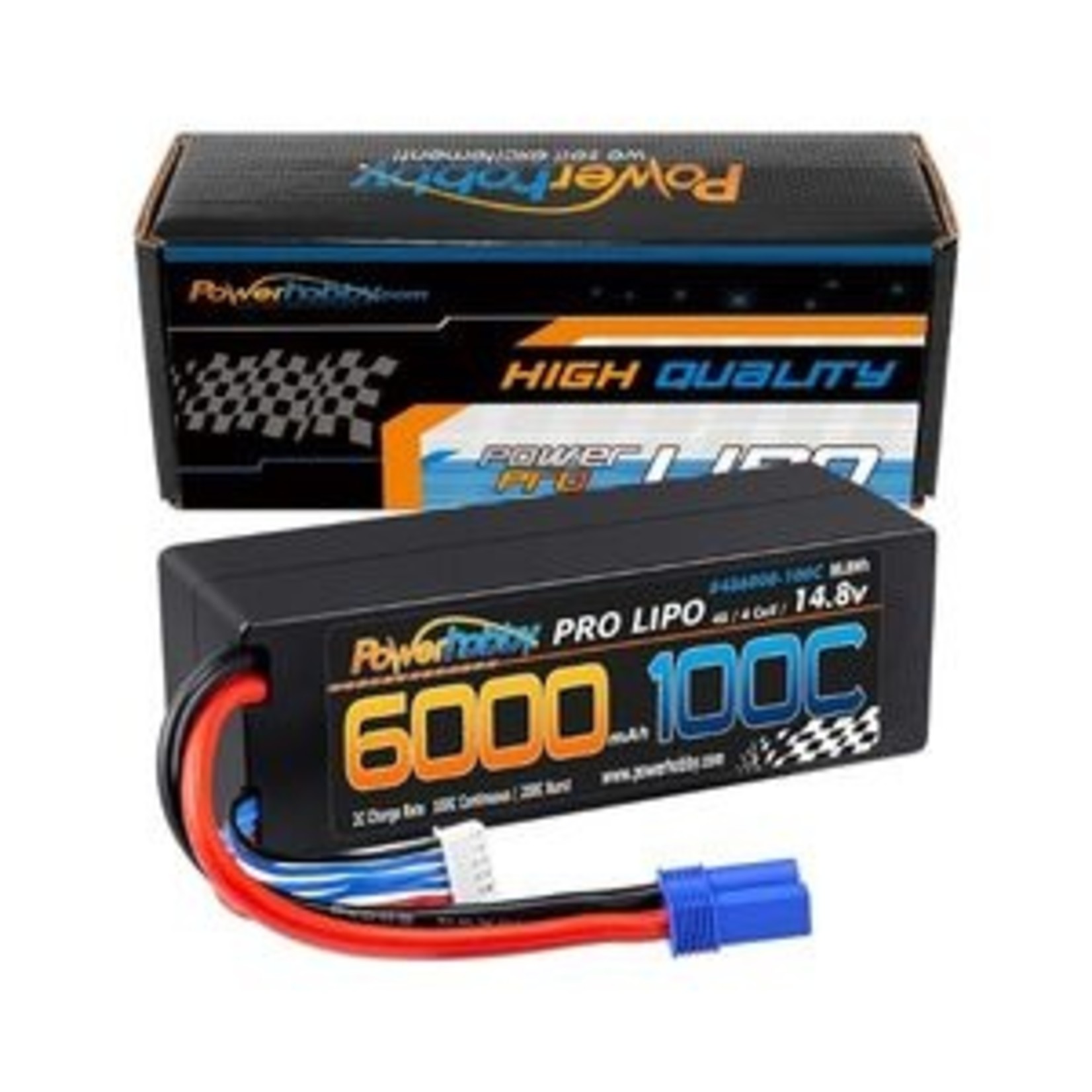 Power Hobby PHB4S6000100CEC5  4S 14.8v 6000mAh 100C LiPo Battery w/ EC5 Hard Case 4-cell 100C Continuous / 200C Brust