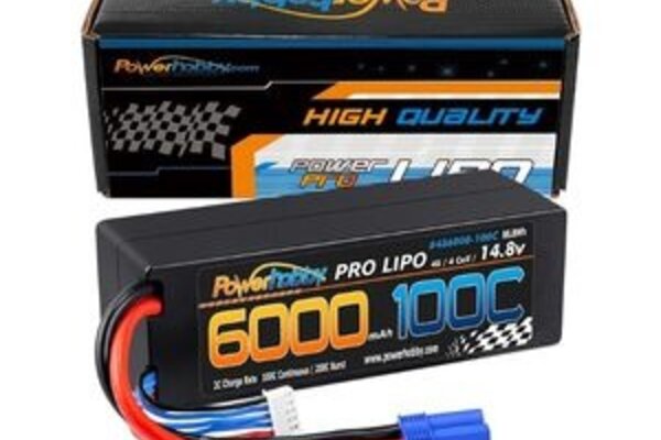 Powerhobby PHB4S6000100CEC5  4S 14.8v 6000mAh 100C LiPo Battery w/ EC5 Hard Case 4-cell 100C Continuous / 200C Brust