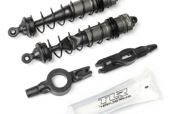 TLR (Team Losi Racing) Rear Shock Set, 123mm, Assembled (2): 8X