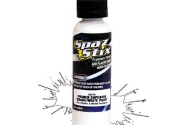 Spaz Stix SZX00210  High Quality Sandable Primer, Airbrush Ready Paint, 2oz Bottle