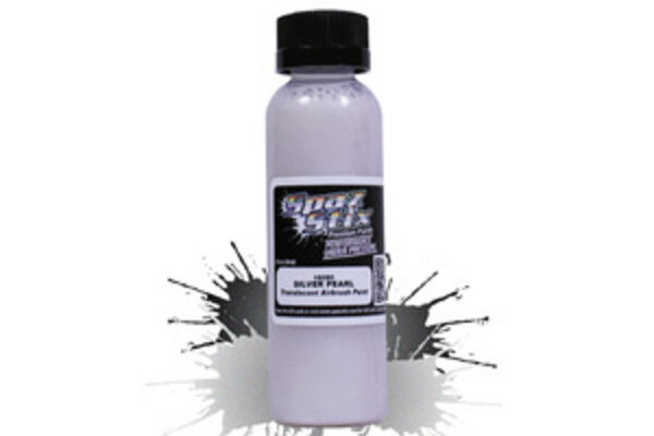 Spaz Stix SZX16080  Silver Pearl Airbrush Ready Paint, 2oz Bottle