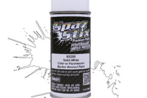 Spaz Stix SZX00209 Solid White/Backer, Aerosol Paint, 3.5oz Can