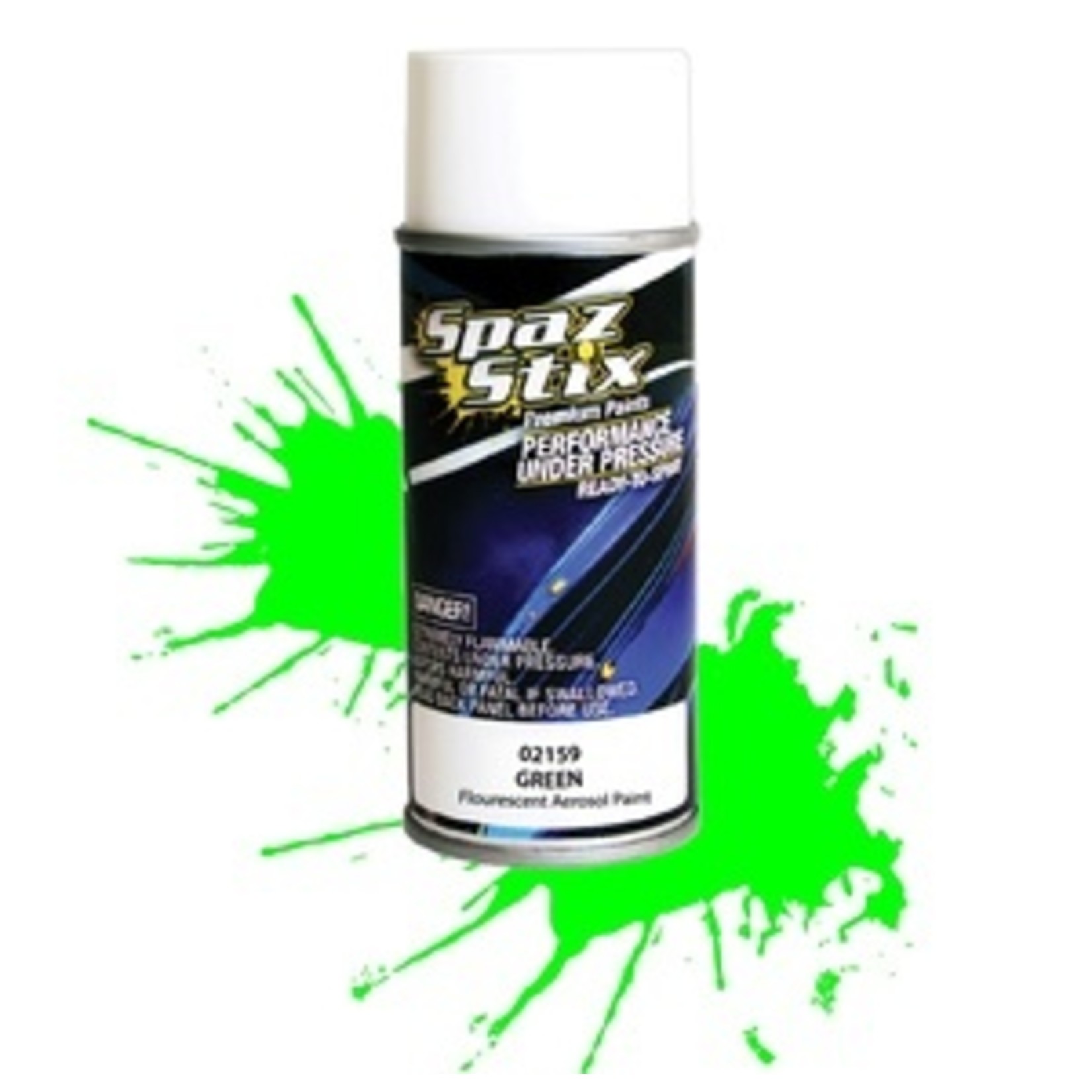 Spaz Stix SZX02159  Green Fluorescent Aerosol Paint, 3.5oz Can
