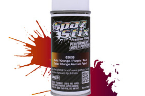 Spaz Stix SZX05609 Color Change Aerosol Paint, Gold/Orange/Purple/Red, 3.5oz Can