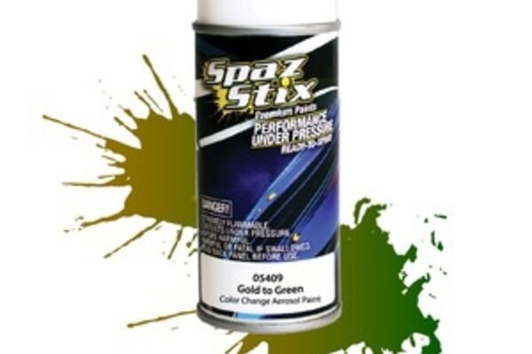 Spaz Stix SZX05409  Color Change Aerosol Paint, Gold/Green, 3.5oz Can