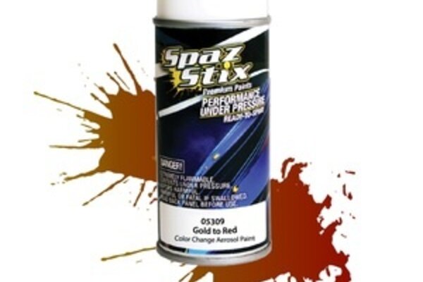 Spaz Stix SZX05309  Color Change Aerosol Paint, Gold/Red, 3.5oz Can