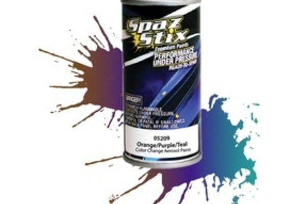 Spaz Stix SZX05209  Color Change Aerosol Paint, Orange/Purple/Teal, 3.5oz Can