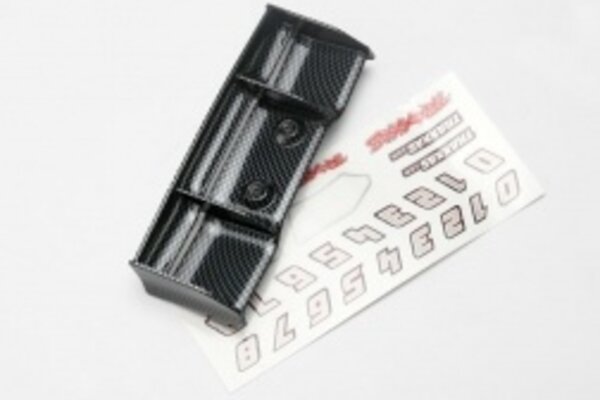 Traxxas 7122G Wing, 1/16 E-Revo® (Exo-carbon finish)/ decal sheet