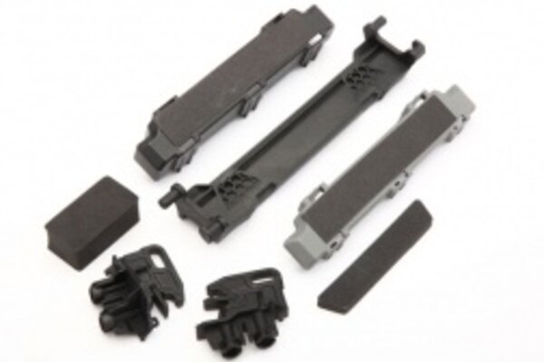 Traxxas 8919 Battery hold-down/ mounts (front & rear)/ battery compartment spacers/ foam pads