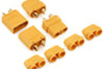 Yeah Racing YEA-WPT-0146  Yeah Racing XT90 Connectors w/Covers (2 Female/2 Male) (Yellow)