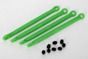 Traxxas 7138G Toe link, front & rear (molded composite) (green) (4)/ hollow balls (8)