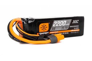 SPEKTRUM SPMX22003S30  2200mAh 3S 11.1V Smart LiPo 30C; IC3
